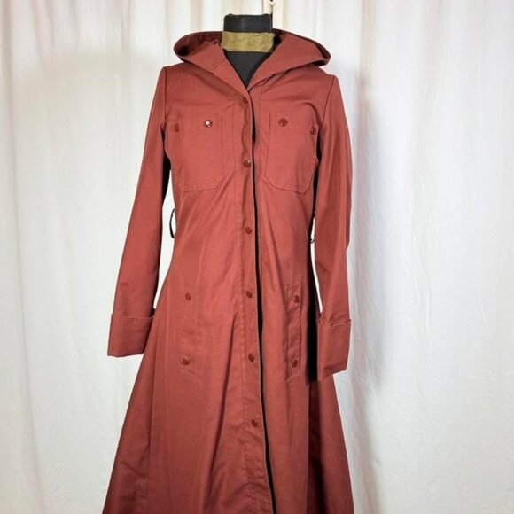 Vintage Nouvelle Rust Hooded Winter Coat – Women's M - Picture 2 of 8